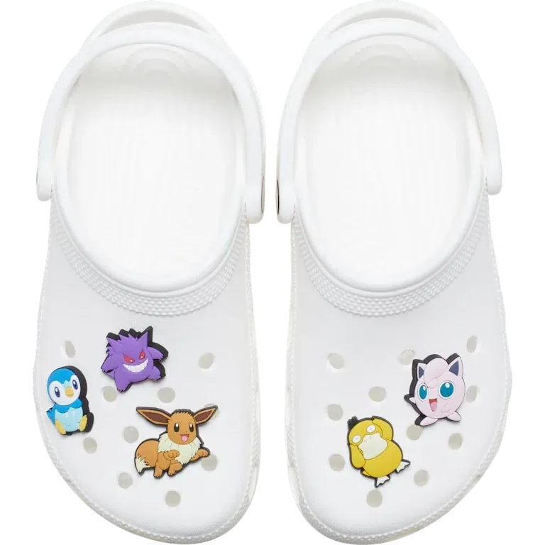 Zestaw 5 różnorodnych przypinek Jibbitz™ z motywem Pokemonów Zestaw 5 różnorodnych przypinek Jibbitz™ z motywem Pokemonów
