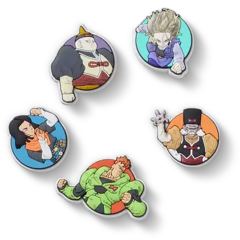 Zestaw 5 sztuk przypinek Jibbitz™ z motywem Dragon Ball Z Zestaw 5 sztuk przypinek Jibbitz™ z motywem Dragon Ball Z
