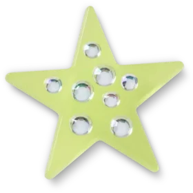 Zielone przypinki Jibbitz™ „Green Gem Star”