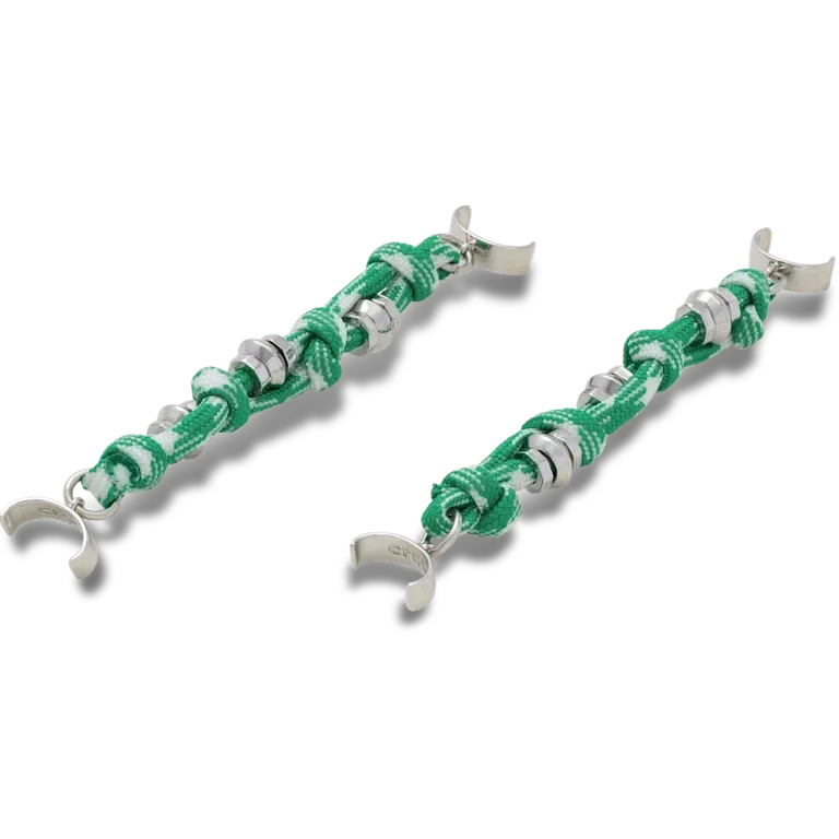 Zielony łańcuszek do sandałów z sznurkiem – zestaw 2 przypinek Jibbitz™ Zielony łańcuszek do sandałów z sznurkiem – zestaw 2 przypinek Jibbitz™