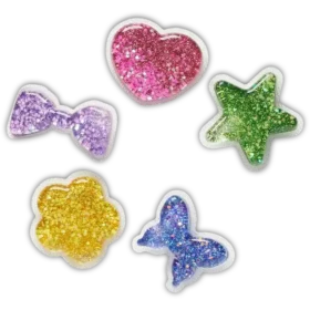 Zmieniające kolor pod wpływem promieniowania UV przypinki Jibbitz Squish – zestaw 5 sztuk