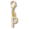 Złota zawieszka z literą „P” Przypinka Jibbitz™