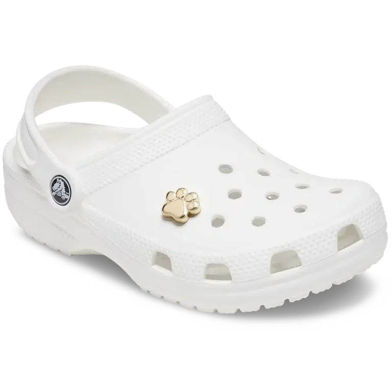 Złote przypinki Jibbitz™ w kształcie psiej łapki Złote przypinki Jibbitz™ w kształcie psiej łapki